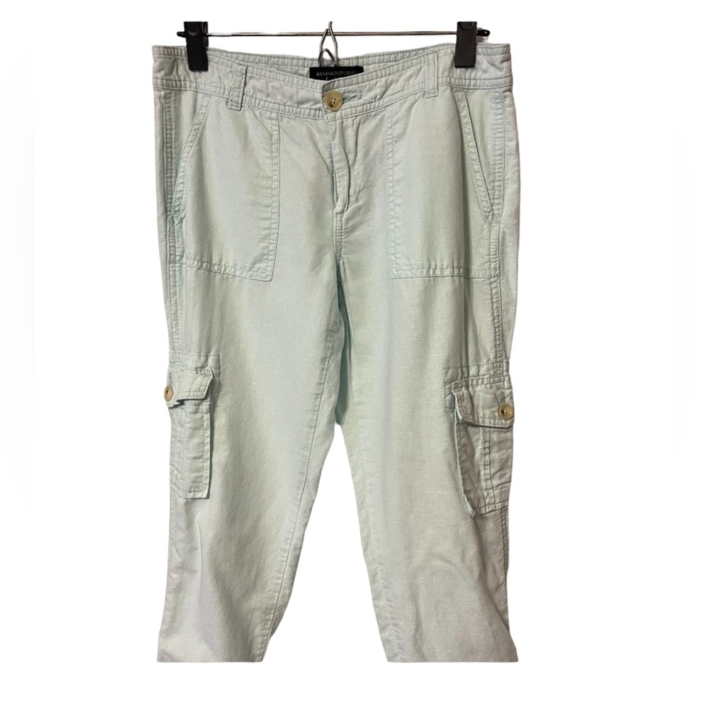 Banana Republic Martin Fit aqua pant size 4